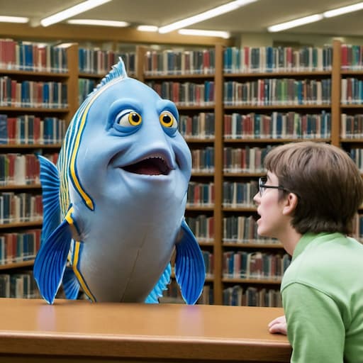 a fish talking to a person