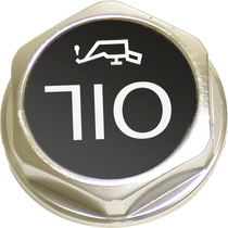 Upside down oil cap that says 710